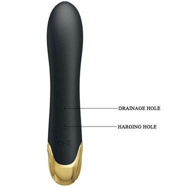 Vibratore di Lusso con 7 Vibrazioni e Suzioni, Silicone Oro 24 k